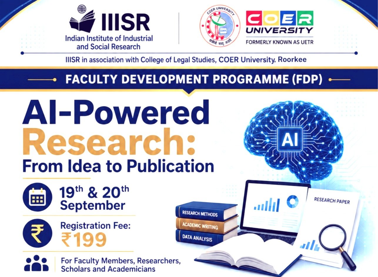 AI-Powered Research: From Idea to Publication FDP poster